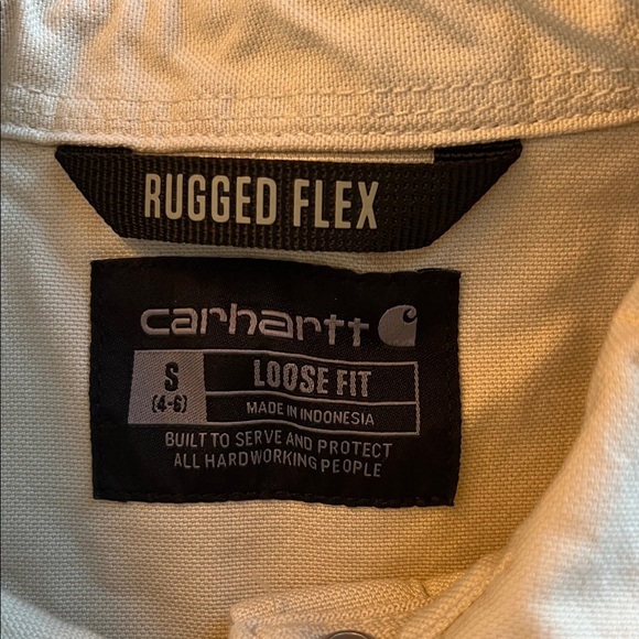 Carhartt Men's Cream Button-Up Shirt Jacket - Picture 7 of 10